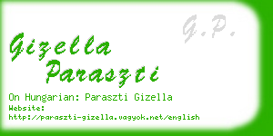 gizella paraszti business card